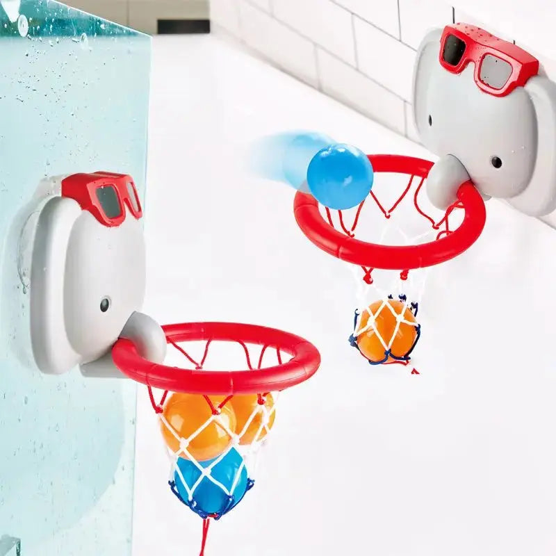 Fidtoy Juguete de elefante de baloncesto para la hora del baño, juego de agua para niños pequeños