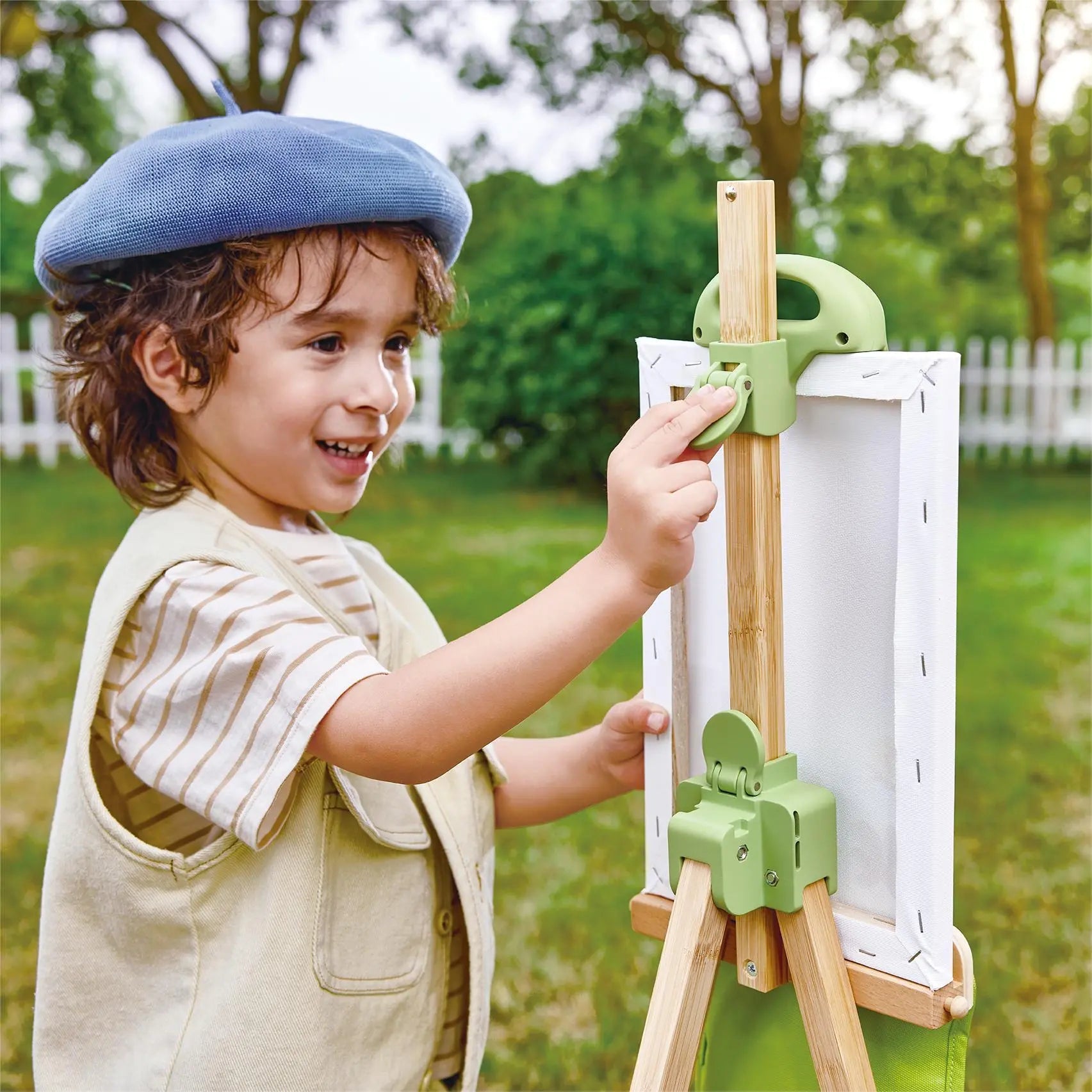 Fidtoy Bamboo Art Easel Set for Kids Portable Drawing Stand
