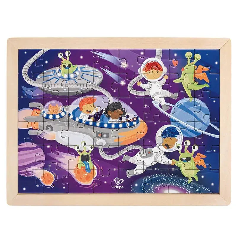 Fidtoy Space Adventure Puzzle et Coloriage, 48 pièces, jouet pour enfants