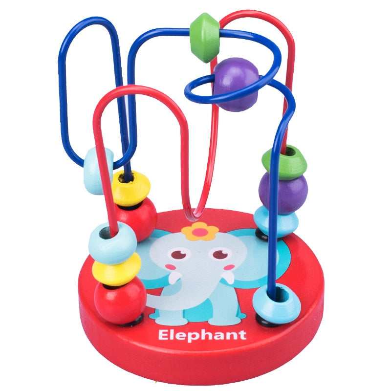 Fidtoy Perles à Enfiler en Bois pour Tout-Petits | Jouet d'Apprentissage Montessori pour la Motricité Fine