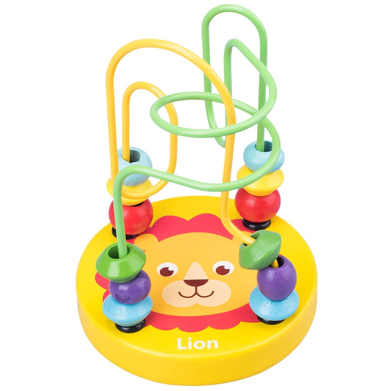 Fidtoy Perles à Enfiler en Bois pour Tout-Petits | Jouet d'Apprentissage Montessori pour la Motricité Fine