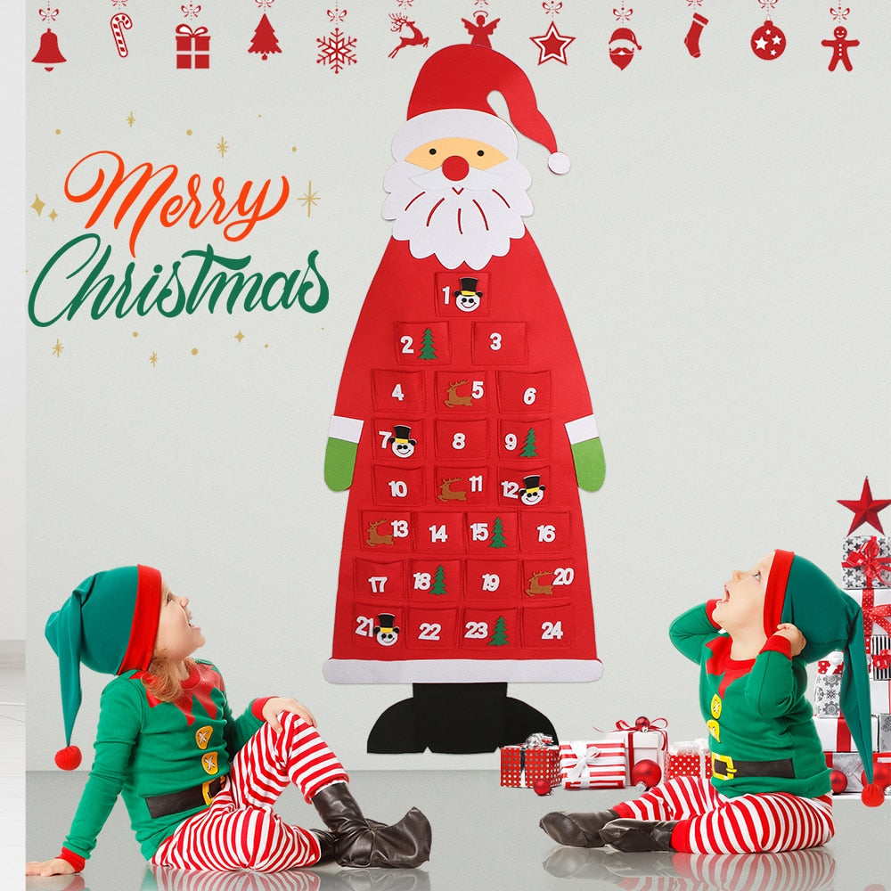 Fidtoy Felt Christmas Tree Set for Kids – DIY Holiday Ornaments, Interactive Toddler Gift