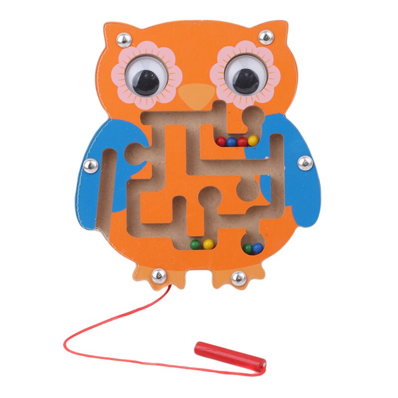 Fidtoy Jouet labyrinthe magnétique en bois pour tout-petits – Puzzle éducatif Montessori STEM pour la coordination œil-main, la motricité fine et l'apprentissage précoce (6-24 mois)