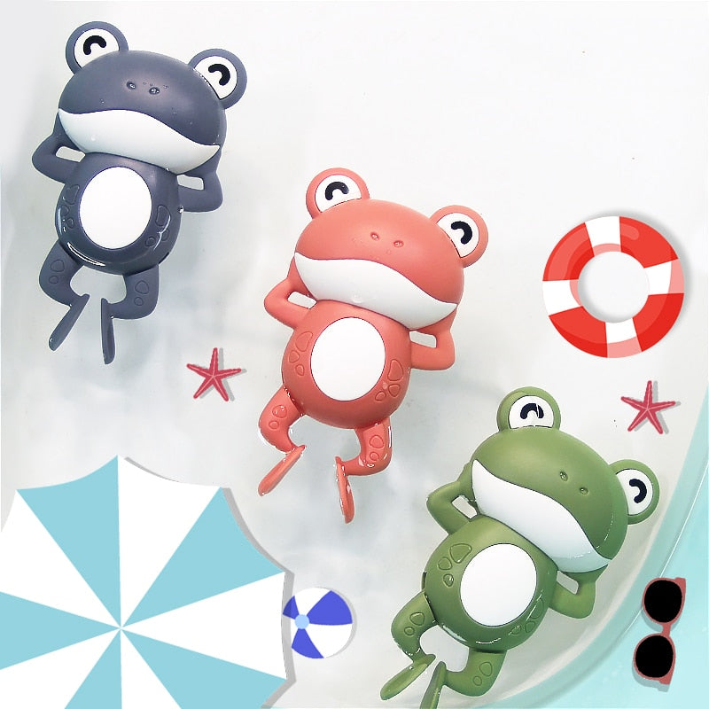 Fidtoy Jouets de Bain Grenouille à Remonter pour Tout-petits – Jouets Aquatiques Grenouille Flottante Lot de 3