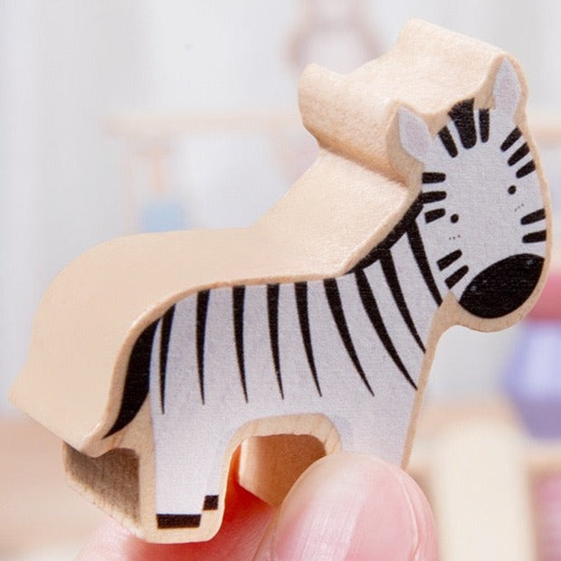Juego de Apilar Animales de Madera - El Mejor Juguete para la Motricidad Fina