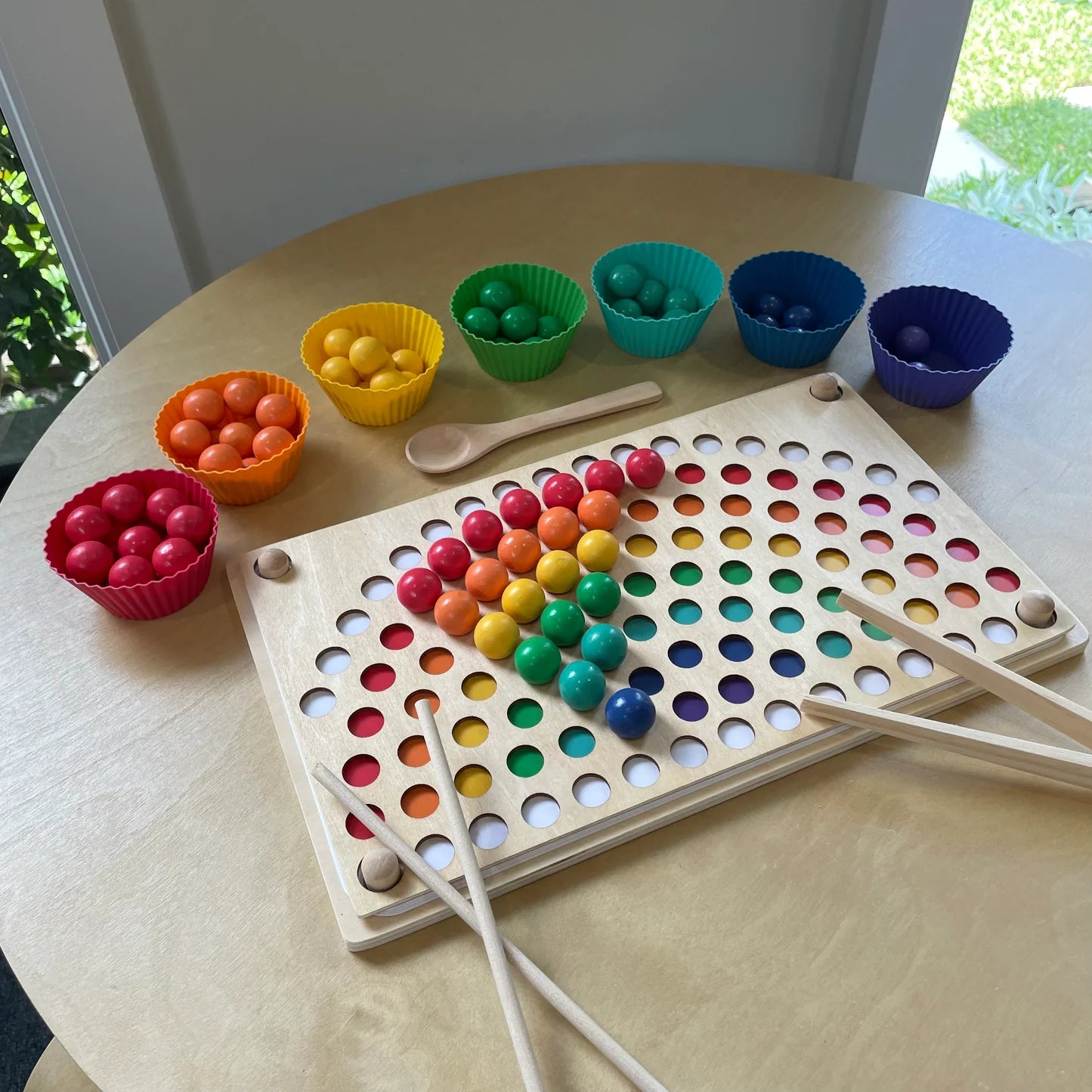 Fidtoy Montessori Rainbow Beads