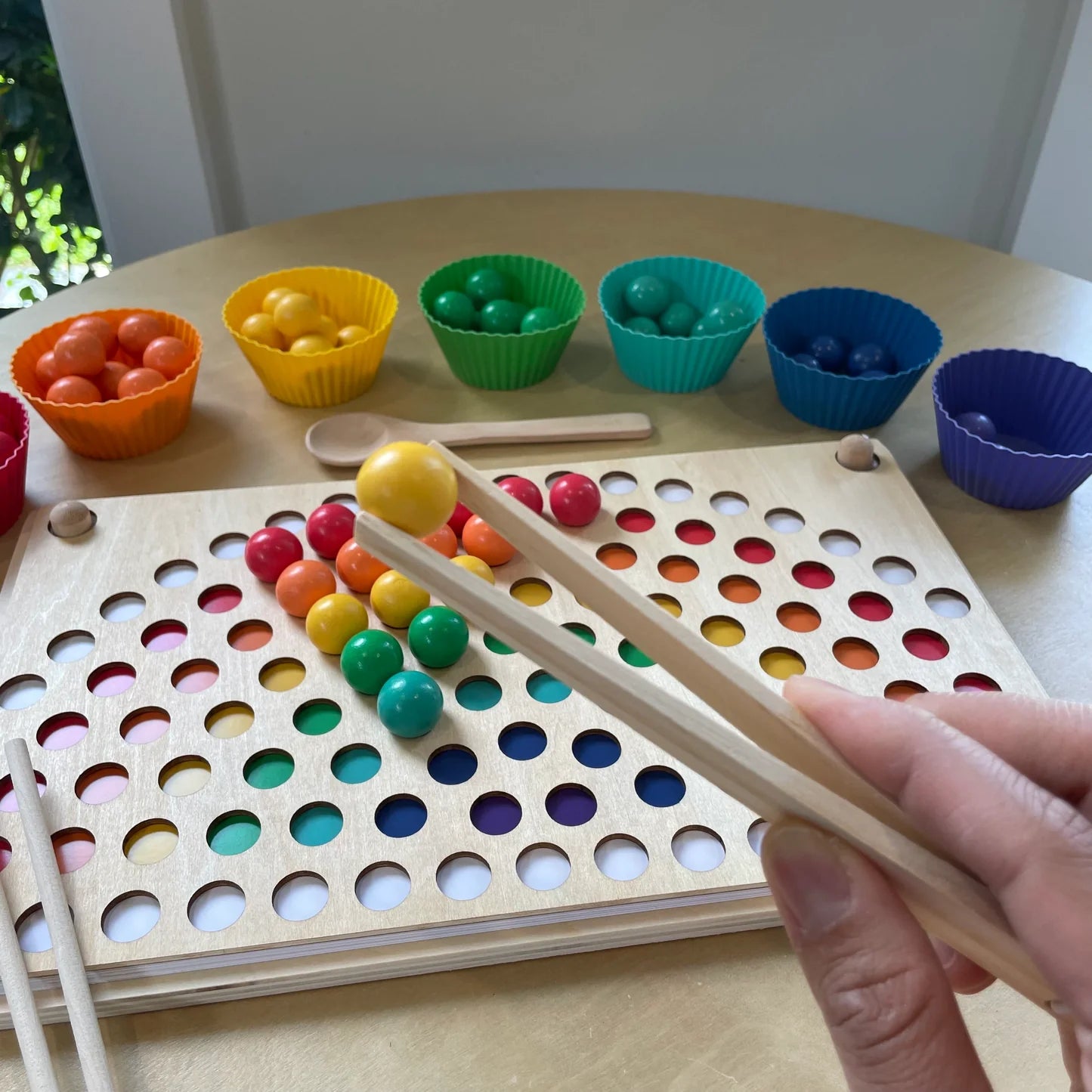 Fidtoy Montessori Rainbow Beads