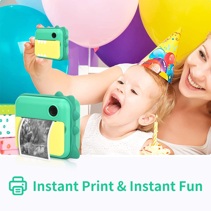 Cámara de impresión instantánea Fidtoy para niños – Cámara de fotos para niños pequeños con impresión térmica y coloreado creativo