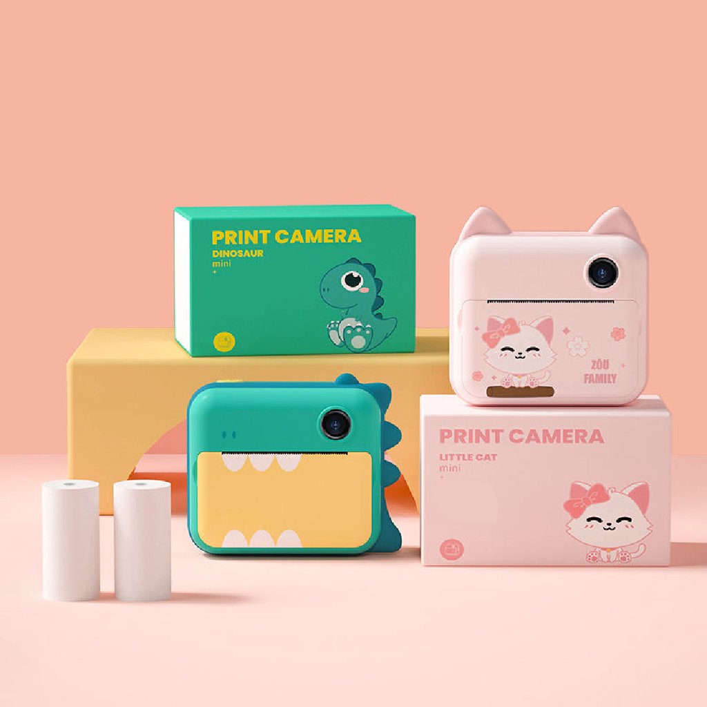 Cámara de impresión instantánea Fidtoy para niños – Cámara de fotos para niños pequeños con impresión térmica y coloreado creativo
