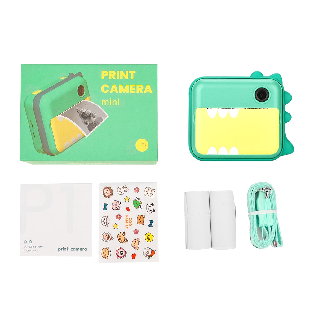 Cámara de impresión instantánea Fidtoy para niños – Cámara de fotos para niños pequeños con impresión térmica y coloreado creativo