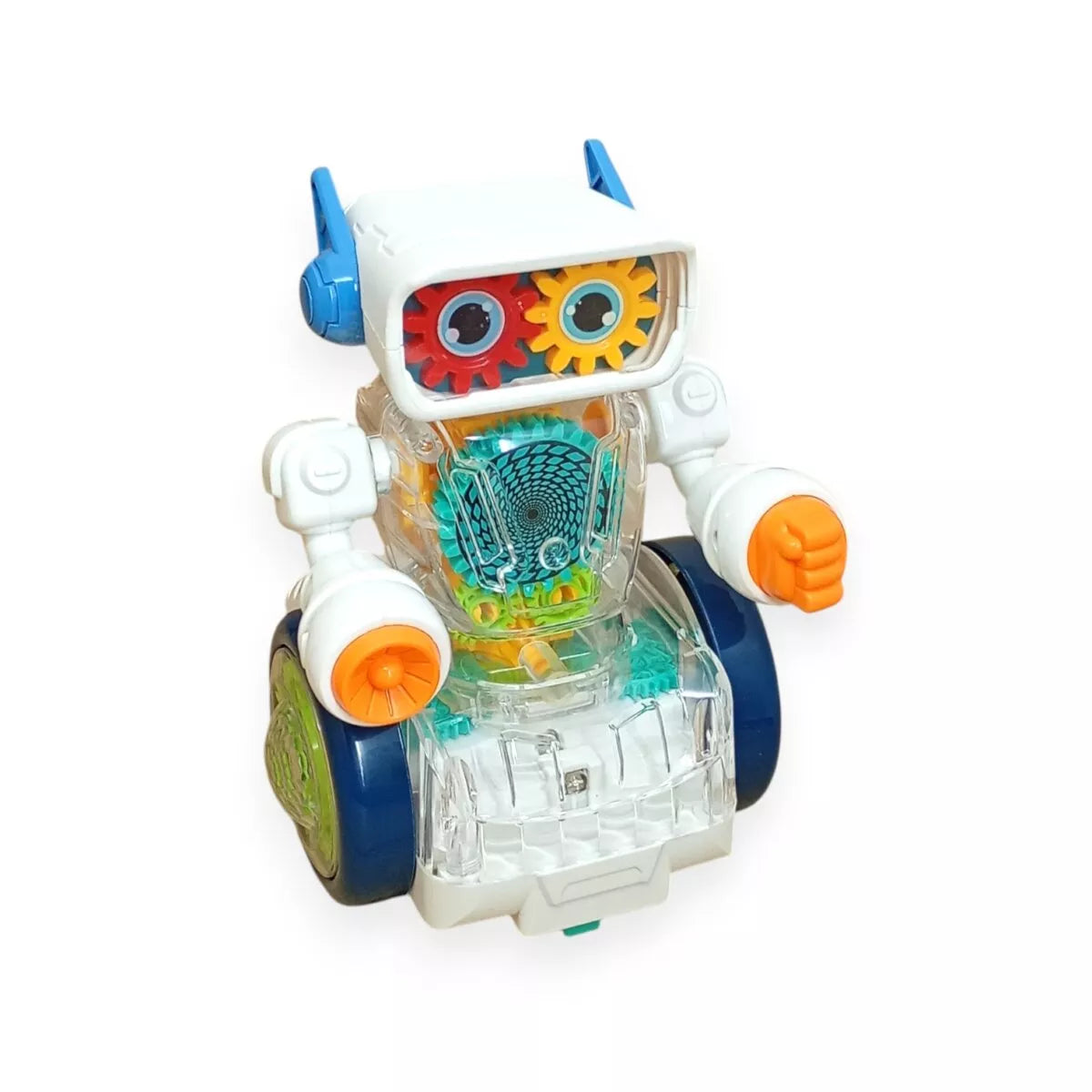 Fidtoy Dancing Robot Toy – Electric Walking Light Up Music Robot for Kids 3+