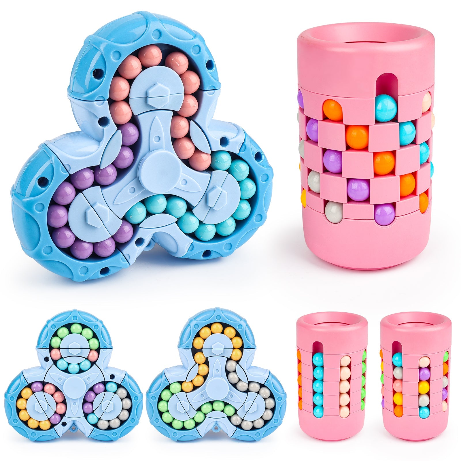 Jeu de cube rotatif haricot magique, multicolore, pour garçons et filles, ensemble cadeau éducatif