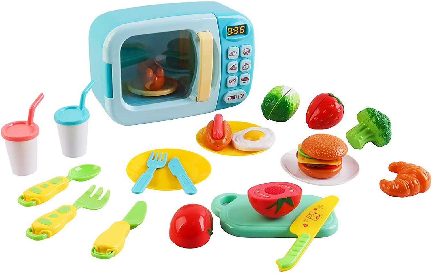 Cuisine Micro-ondes électrique Jeu de simulation avec lumière, son et accessoires réalistes inclus