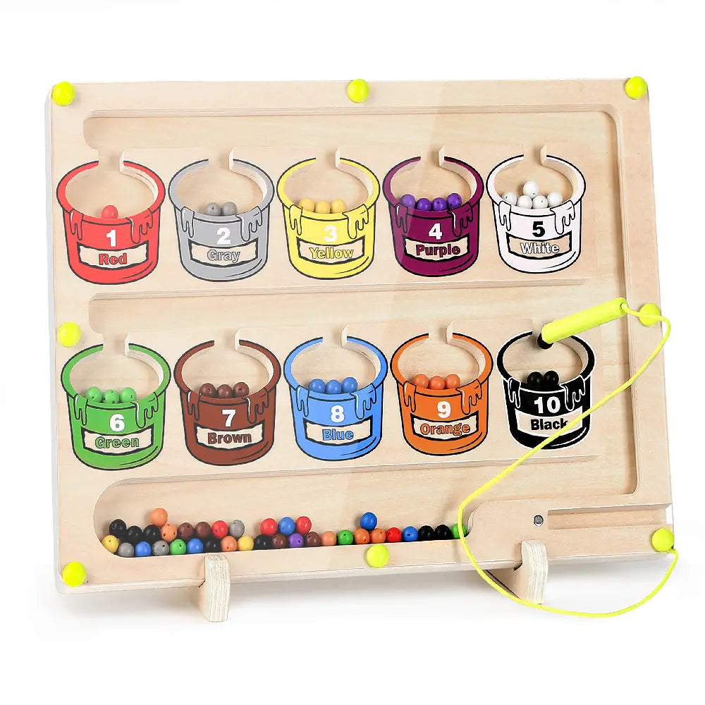 Wooden Magnetic Toy for Toddlers - Montessori Learning Toy