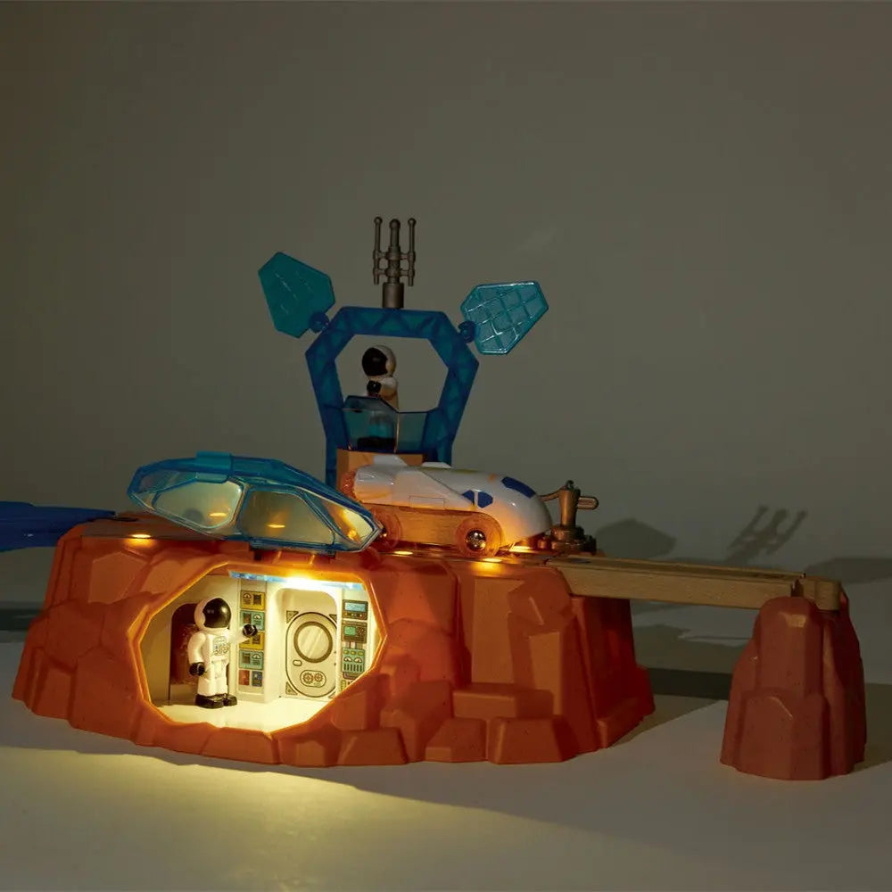 Ensemble de train spatial Fidtoy - Jeu d'exploration ferroviaire martienne