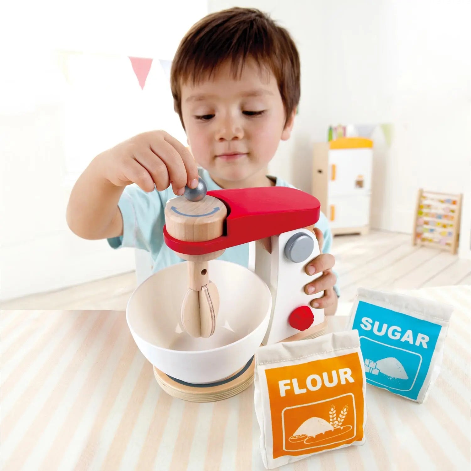 Fidtoy Batidora de Cocina de Madera, Juguete, Juego de Imitación para Hornear