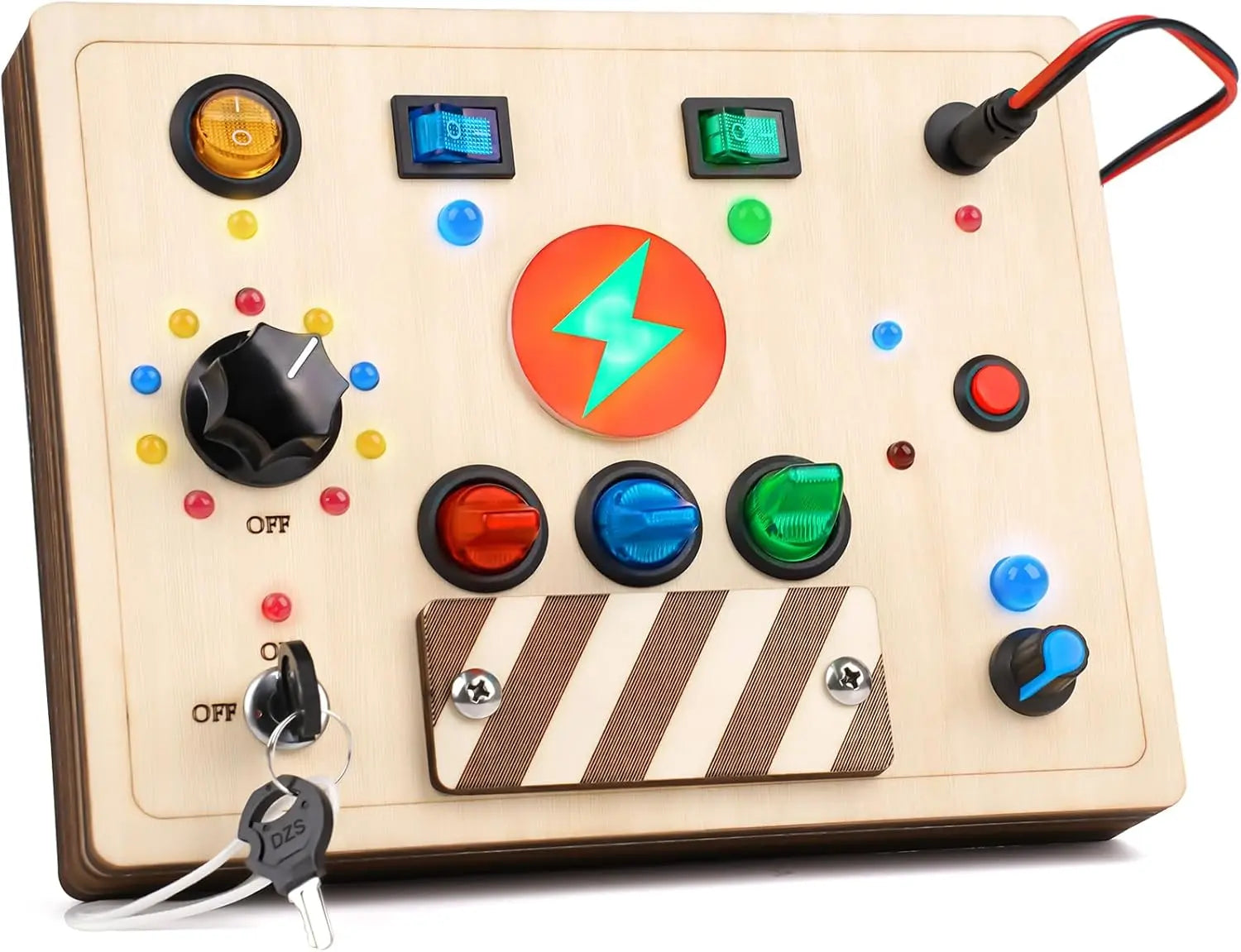 Montessori Busy Board - Interactive Wooden Sensory Toy for Toddlers