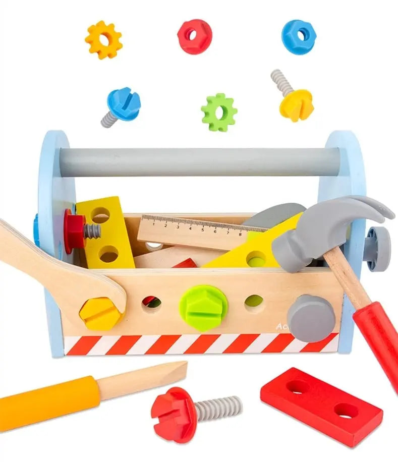 Fidtoy Montessori Boîte à Outils en Bois pour Enfants – Création DIY & Motricité Fine