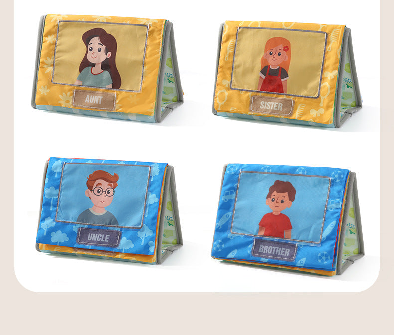 Toddler Insertable Family Album First Photo Album Plush Tactile Sensory Customisable Cloth Book