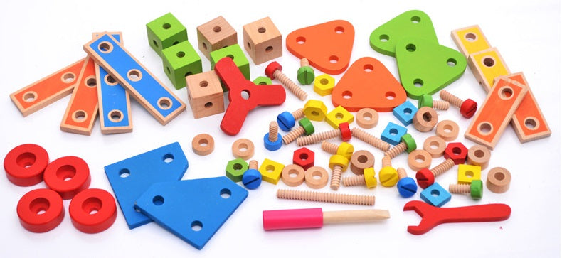 Juego de construcción de 70 piezas de bloques de madera, los mejores juguetes de construcción abierta para niños