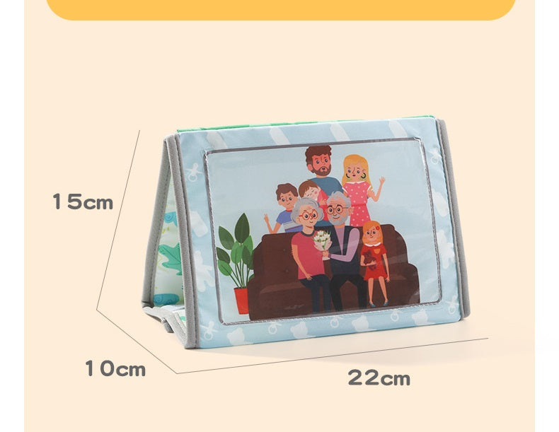 Toddler Insertable Family Album First Photo Album Plush Tactile Sensory Customisable Cloth Book