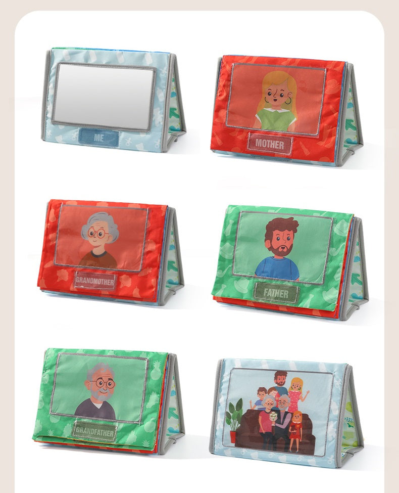 Toddler Insertable Family Album First Photo Album Plush Tactile Sensory Customisable Cloth Book