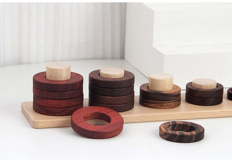 Juego de Juguetes Educativos de Madera Natural Premium