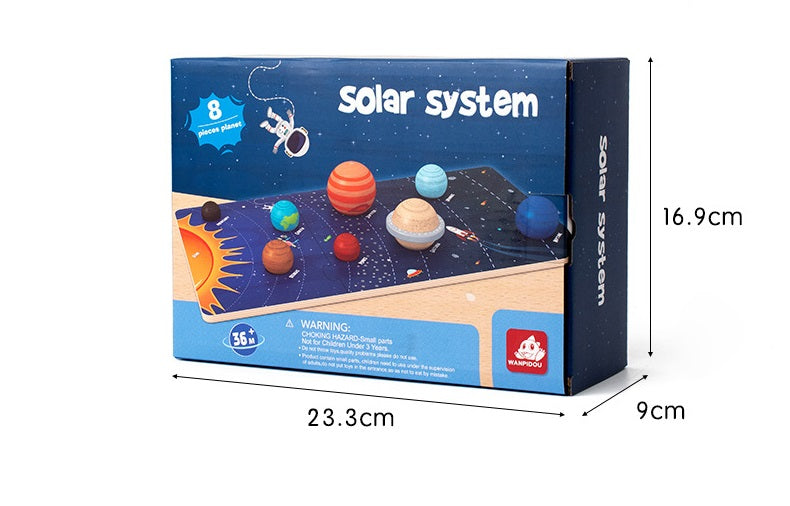 Puzzle géant du système solaire avec plateau planètes