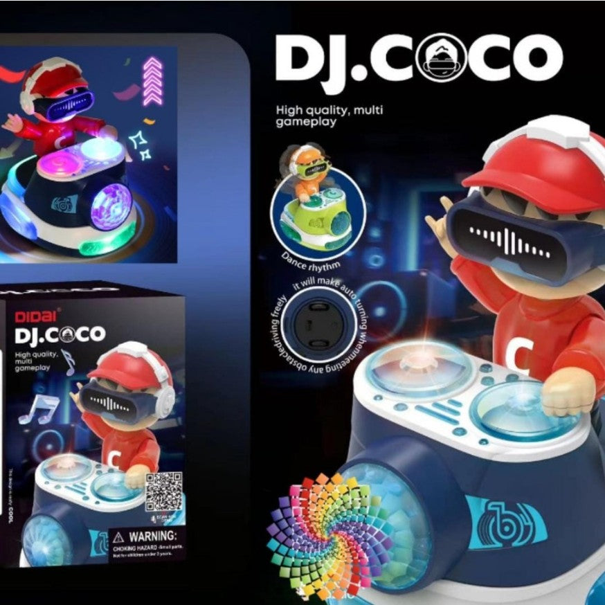 Jouet de danse DJ Fidtoy avec lumières musicales et mouvement automatique
