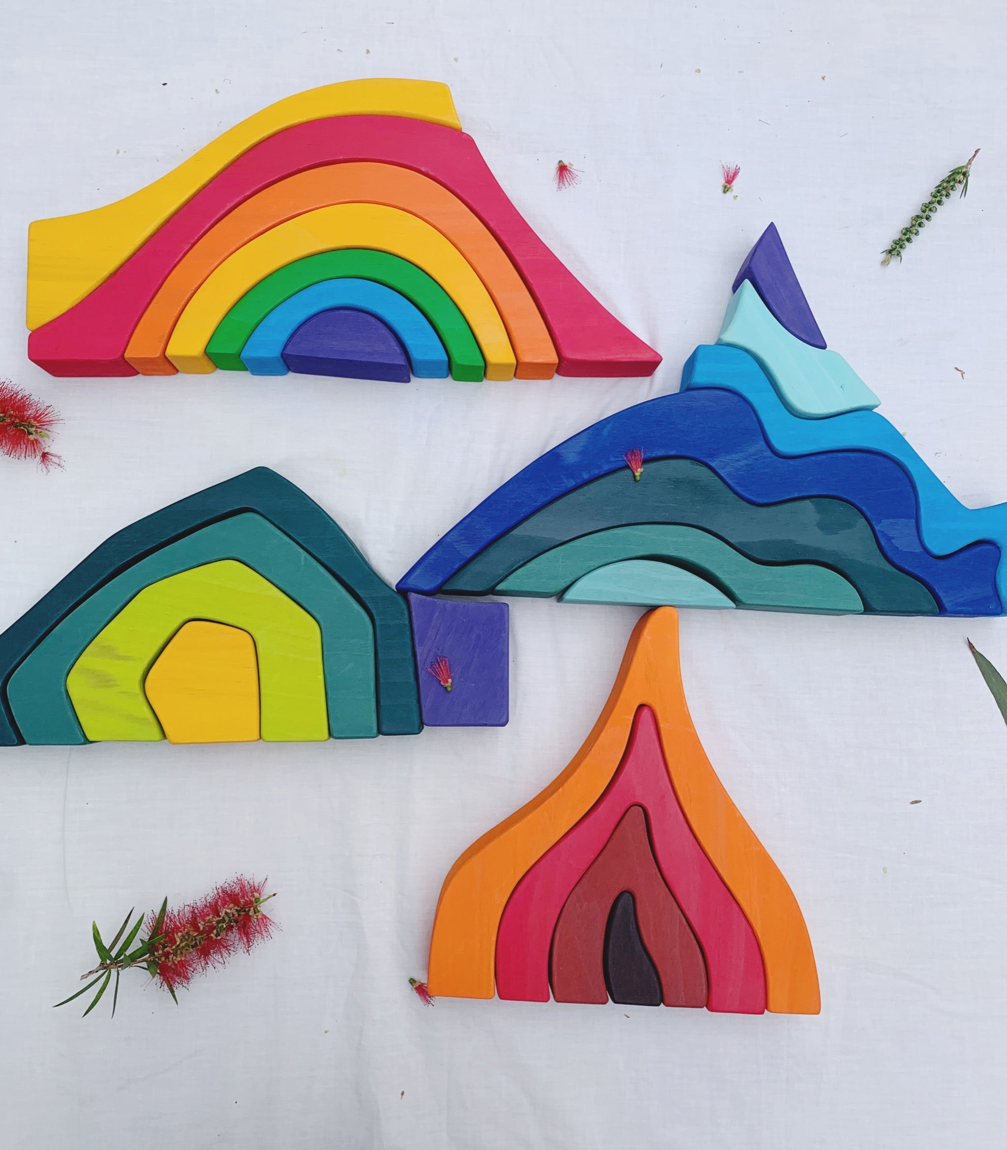 Four Elements Building Block Rainbow Blocks !