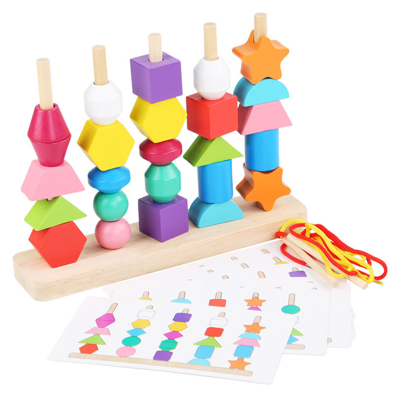Jeu de perles de séquence Montessori à 5 colonnes