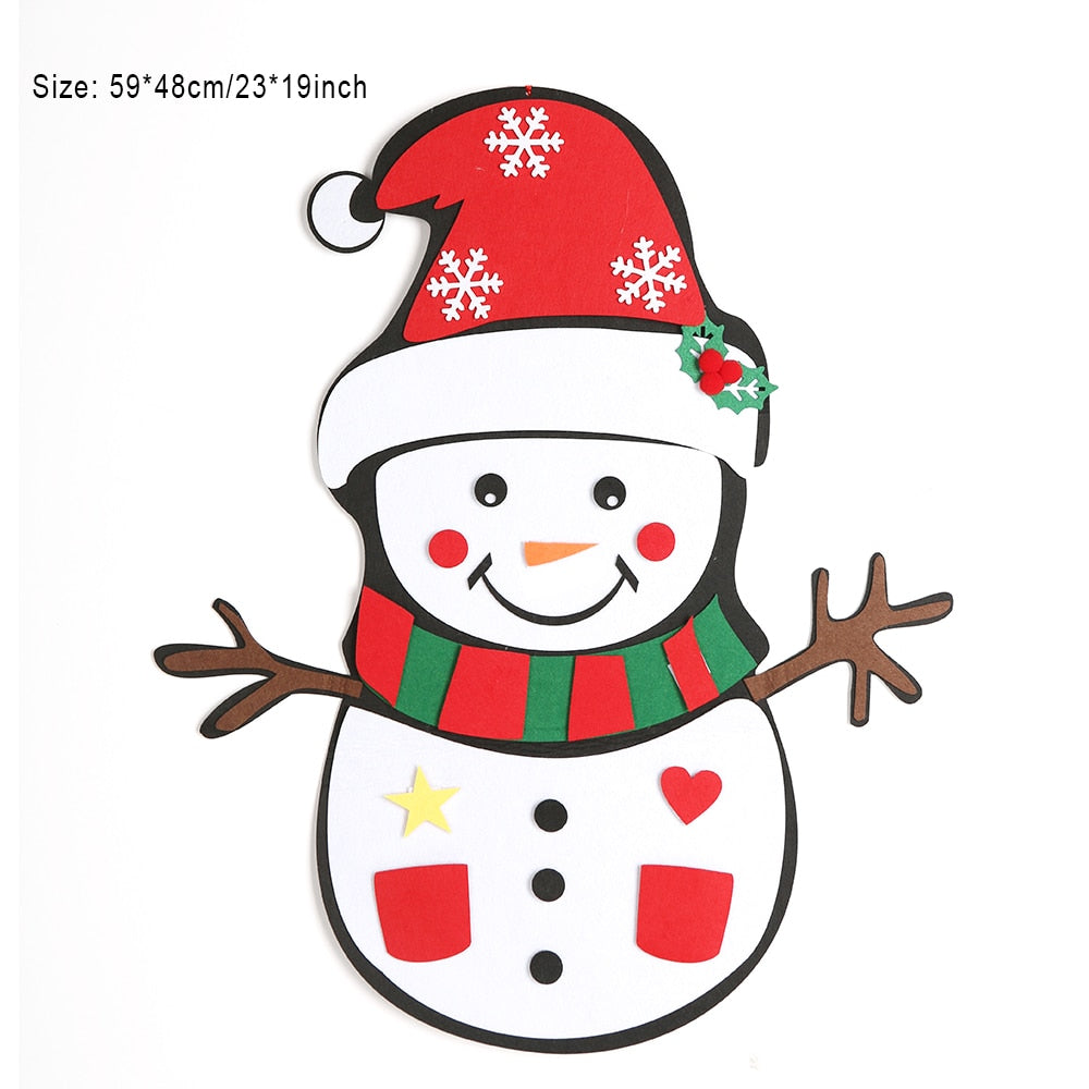 Fidtoy Felt Christmas Tree Set for Kids – DIY Holiday Ornaments, Interactive Toddler Gift