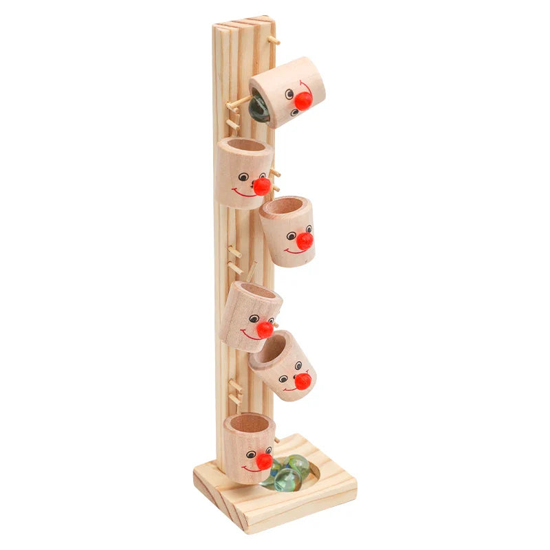 Fidtoy Wooden Marble Cup Slider - Fun & Educational Toy for Kids