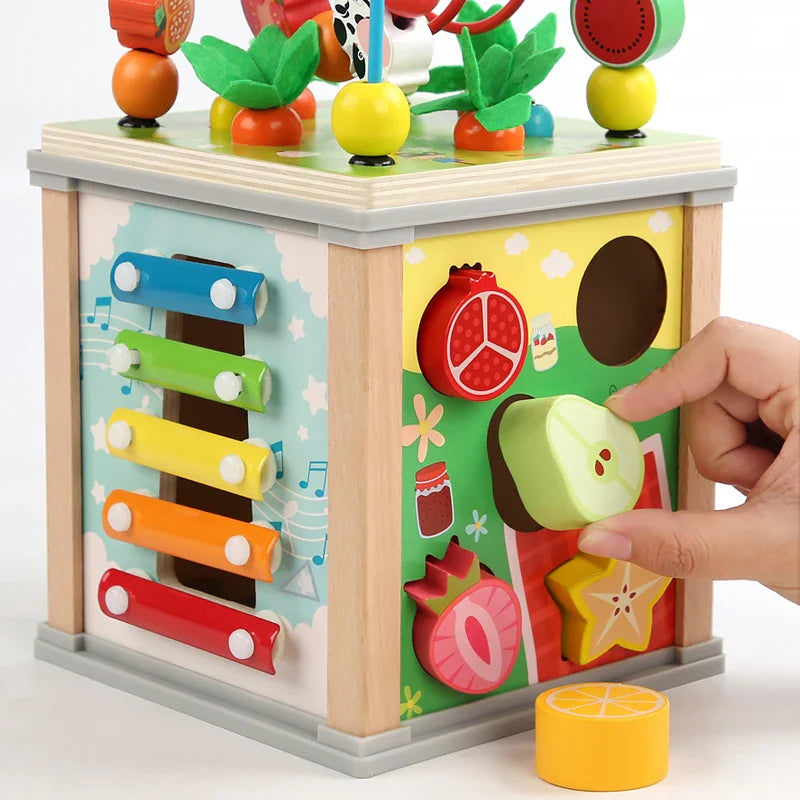 Fidtoy Multifunction Beaded Treasure Box Montessori Activity Toy