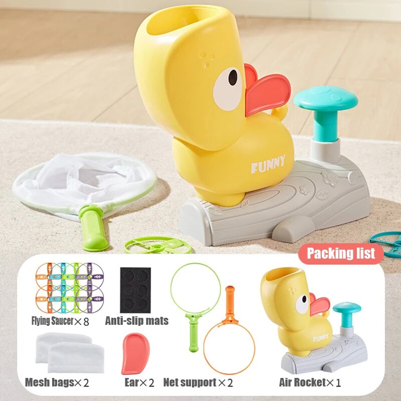 Fidtoy Lance-roquettes à Air – Jouet Fusée Stomp d'Extérieur pour Enfants, Jeu Actif et Apprentissage STEM