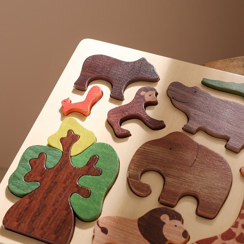 Puzzle Montessori La Forêt en bois