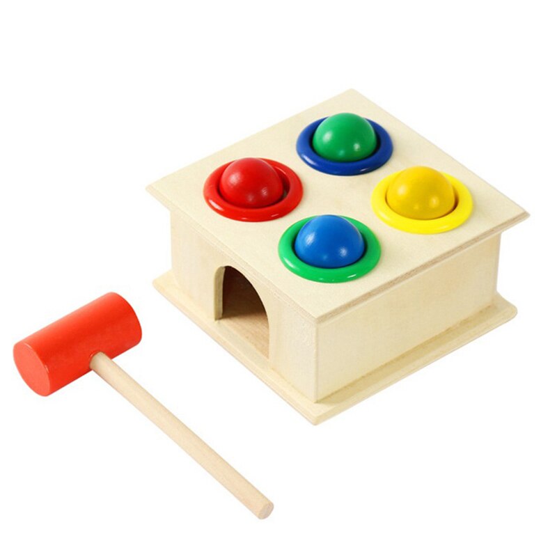 Juguete de Bolas con Martillo de Madera para Niños