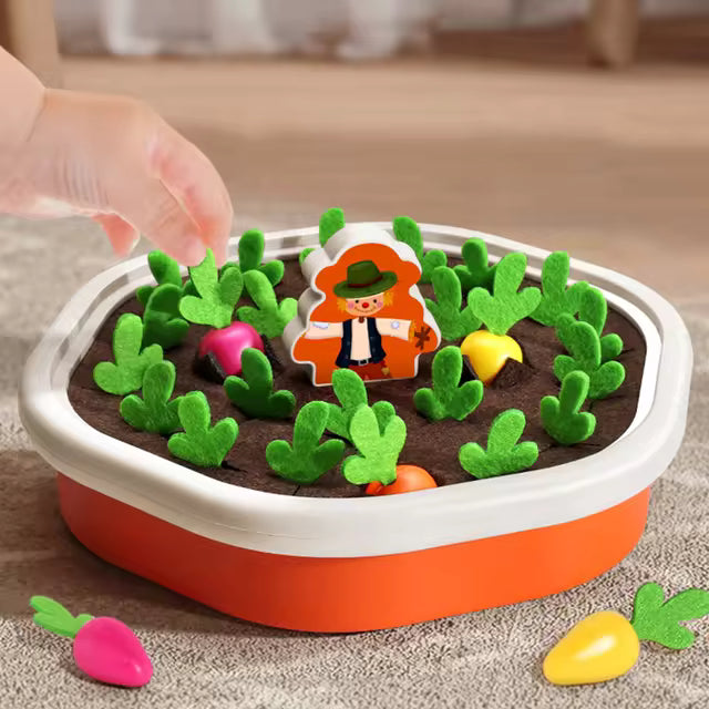Jeu de mémoire Fidtoy Radish Farm Carrot Pulling pour enfants