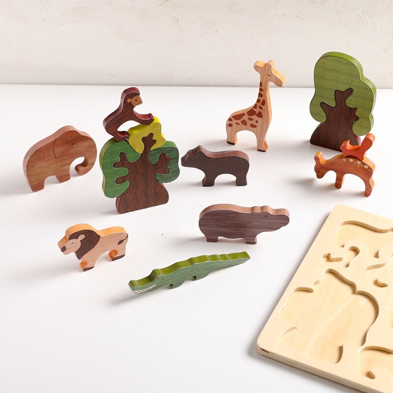 Puzzle Montessori La Forêt en bois
