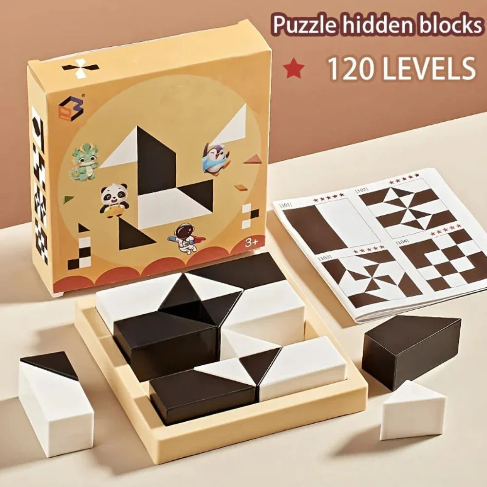 Fidtoy Logic Puzzle Game for Kids STEM Learning 120 Challenge Cards for Focus, Creativity and Problem Solving