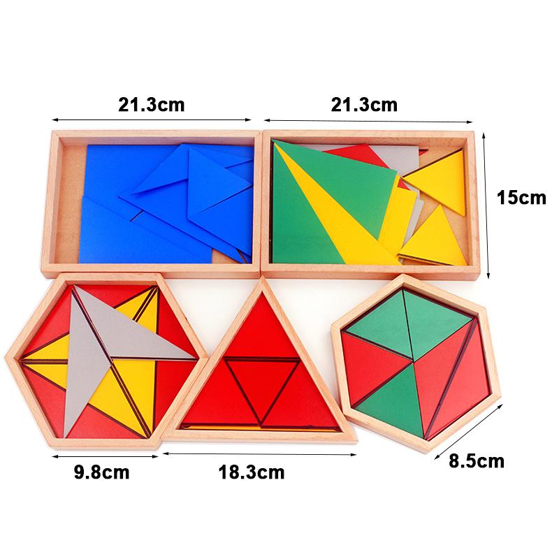 Fidtoy Lot de triangles constructeurs Matériel Montessori