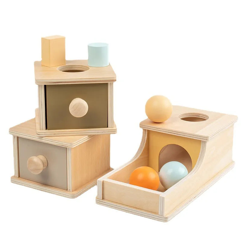 Fidtoy Colorful Wooden Building Blocks Toy for Toddlers