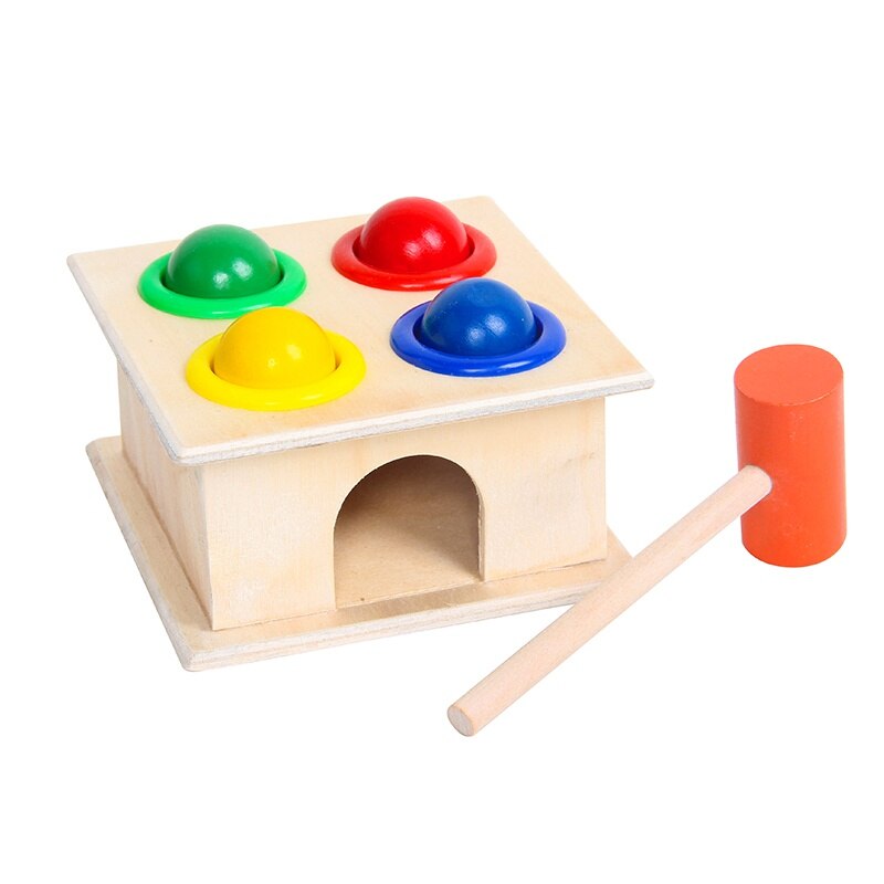 Juguete de Bolas con Martillo de Madera para Niños