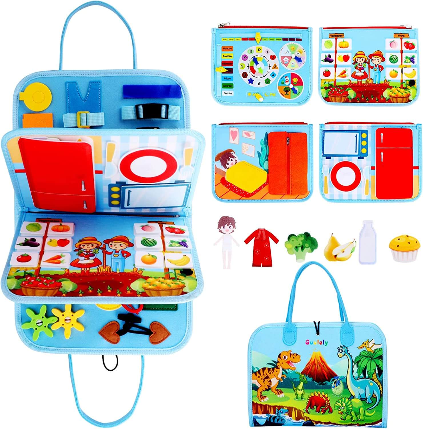 DreamBabies™ | Tabla de actividades Montessori 35 en 1 para niños pequeños