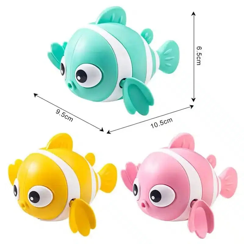 Fidtoy Swimming Clown Fish Bath Toy for Toddlers Water Play Toy