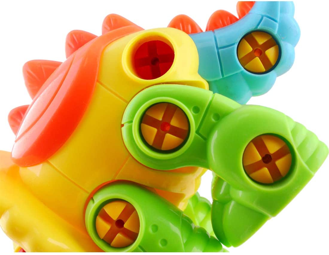 Jouets Dinosaures à Démonter Comprend des Tournevis et un Accessoire à Tirer (Lot de 2)