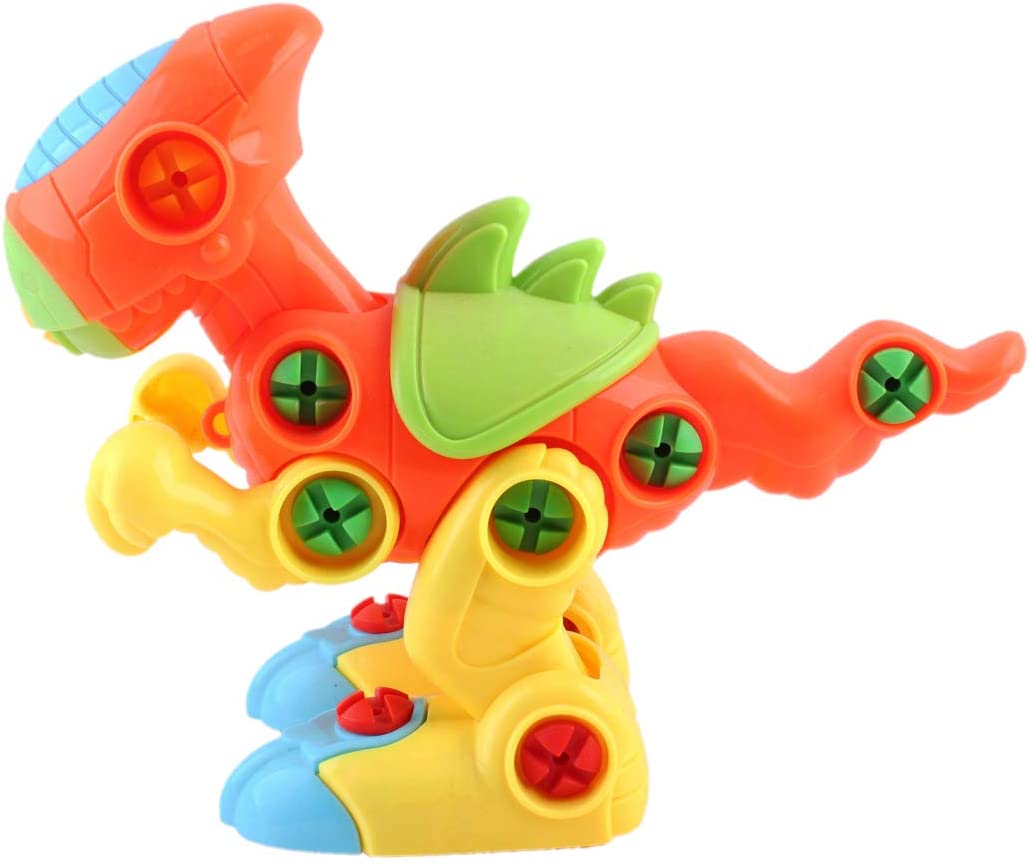 Jouets Dinosaures à Démonter Comprend des Tournevis et un Accessoire à Tirer (Lot de 2)