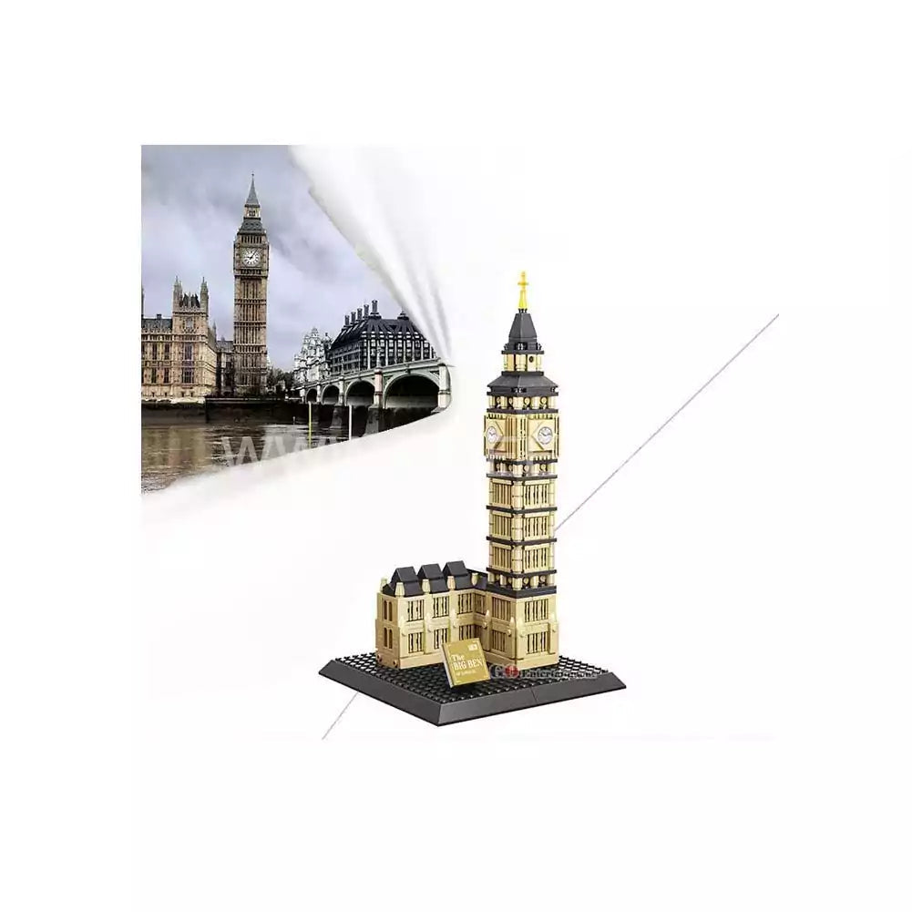 Fidtoy Elizabeth Tower Big Ben Architecture Building Blocks Set for Kids | 891Pcs ABS London Landmark Model, STEM Construction Toy, Bilingual Booklet, Spatial Reasoning & Family Building Toy Age 6+