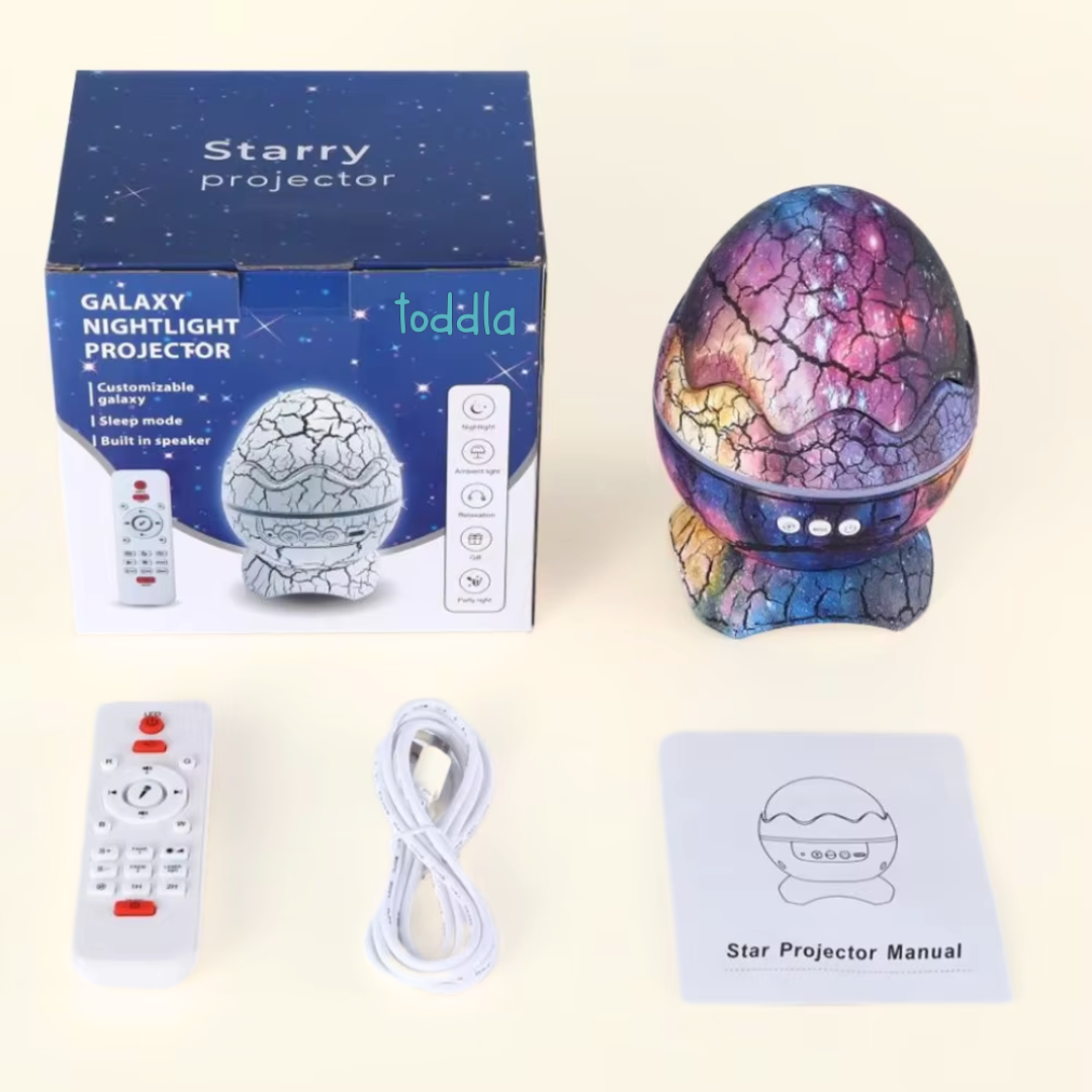 Fidtoy Dinosaur Egg Galaxy Projector Night Light