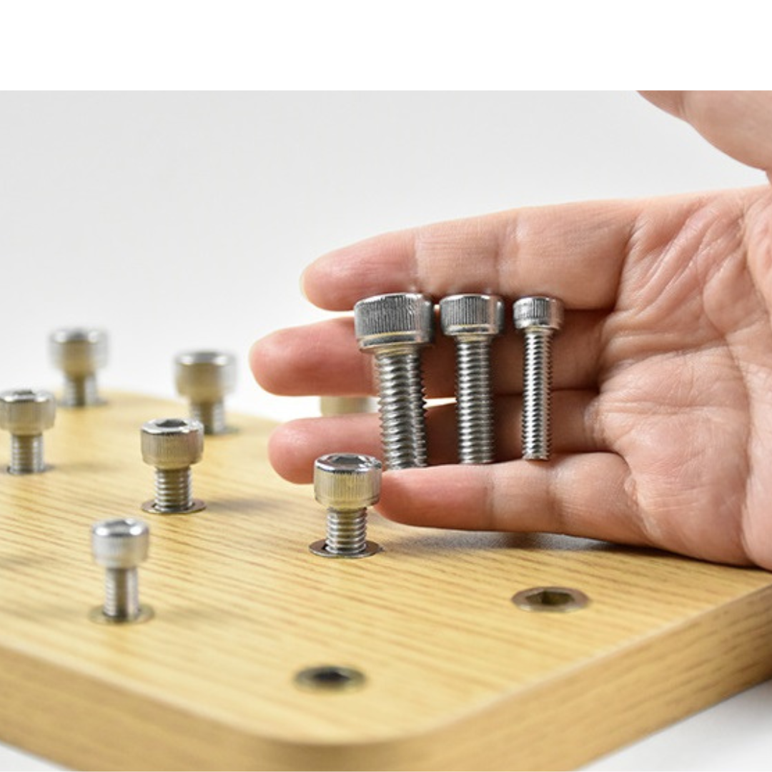 Tornillos para Equipo de Entrenamiento de Rehabilitación de la Función de la Mano Montessori Tablero de Habilidades Motrices Finas